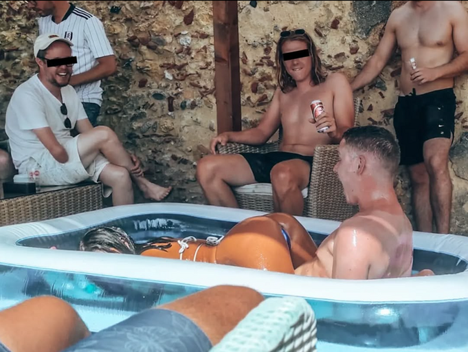 Lisbon Oil / Mud Wrestling Challenge - Stripper vs Stag